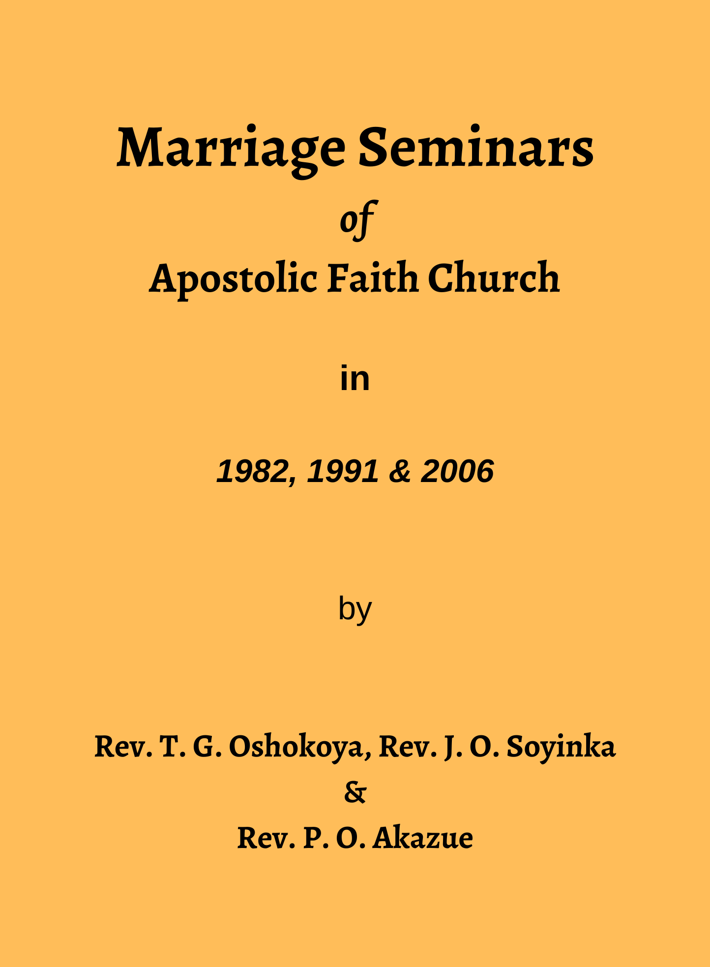 Marriage Seminars