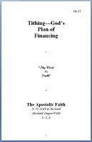 TITHING GOD'S PLAN OF FINANCING